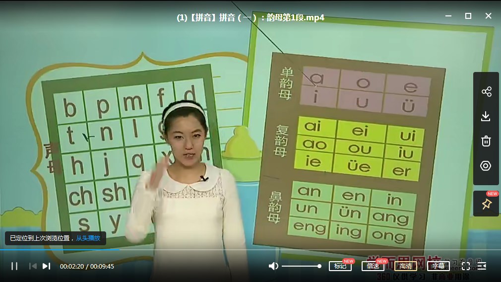 小学一年级“畅享语文”网课视频成长计划年卡(1-4级)【44讲】学而思网校出品