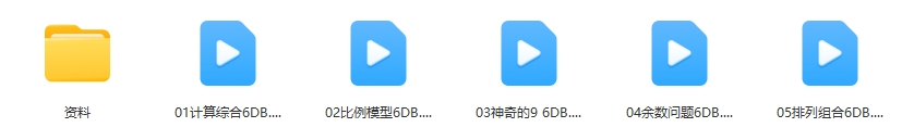 学而思大白本(六年级)数学短期班暑假数学大白本刷题班(暑假)MP4视频PDF讲义